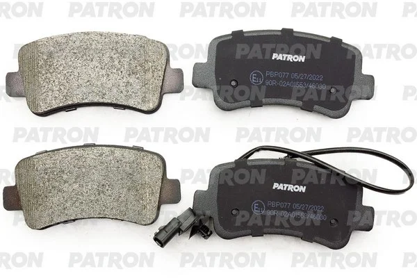 PBP077 PATRON Комплект тормозных колодок, дисковый тормоз (фото 1)