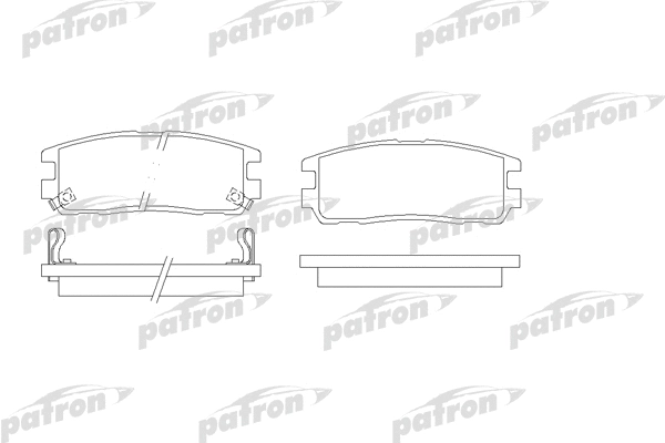 PBP1017 PATRON Комплект тормозных колодок, дисковый тормоз (фото 1)