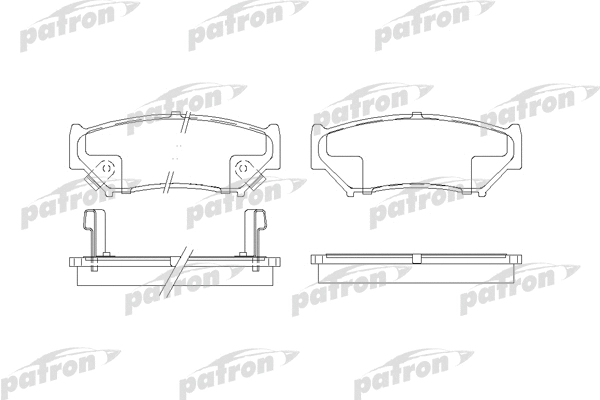 PBP1020 PATRON Комплект тормозных колодок, дисковый тормоз (фото 1)