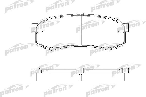 PBP1021 PATRON Комплект тормозных колодок, дисковый тормоз (фото 1)