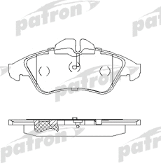PBP1038 PATRON Комплект тормозных колодок, дисковый тормоз (фото 1)