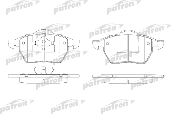 PBP1055 PATRON Комплект тормозных колодок, дисковый тормоз (фото 1)