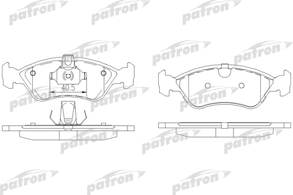 PBP1067 PATRON Комплект тормозных колодок, дисковый тормоз (фото 1)