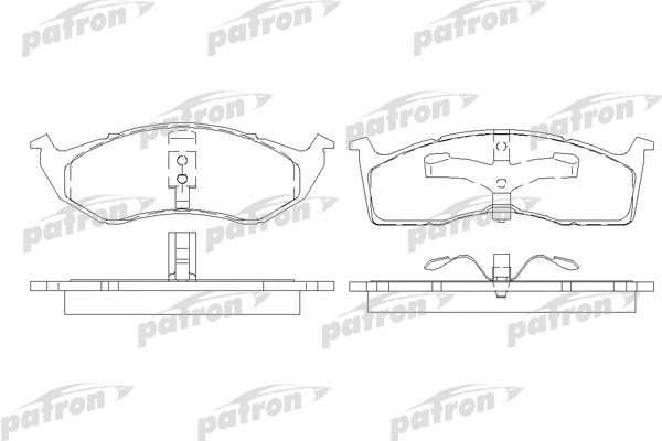 PBP1098 PATRON Комплект тормозных колодок, дисковый тормоз (фото 1)