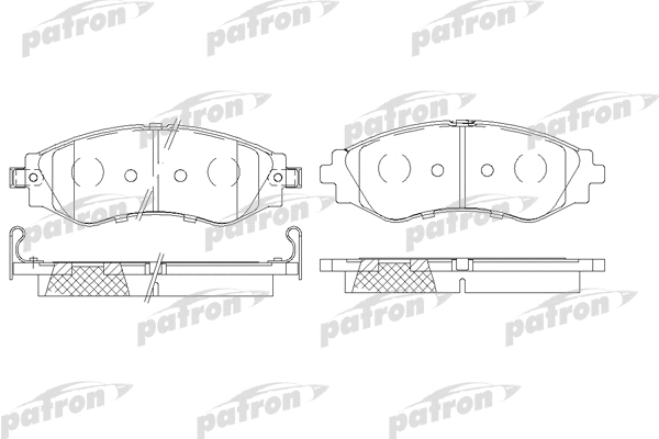 PBP1116 PATRON Комплект тормозных колодок, дисковый тормоз (фото 1)