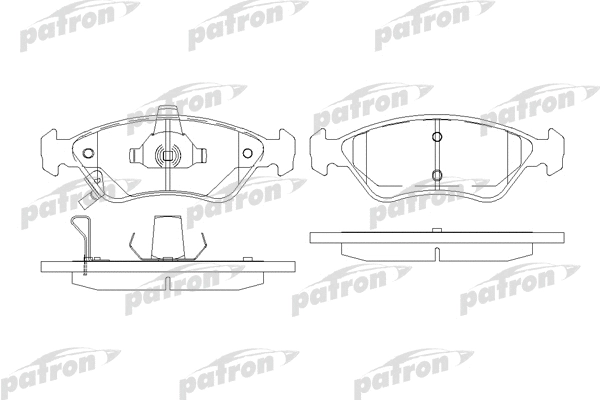 PBP1125 PATRON Комплект тормозных колодок, дисковый тормоз (фото 1)