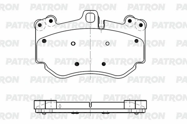 PBP1131 PATRON Комплект тормозных колодок, дисковый тормоз (фото 1)