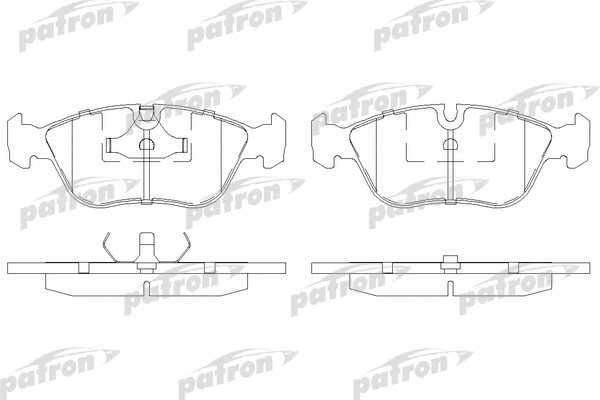 PBP1285 PATRON Комплект тормозных колодок, дисковый тормоз (фото 1)