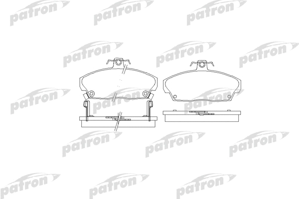 PBP1291 PATRON Комплект тормозных колодок, дисковый тормоз (фото 1)