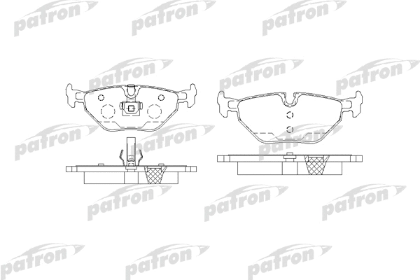 PBP1301 PATRON Комплект тормозных колодок, дисковый тормоз (фото 1)