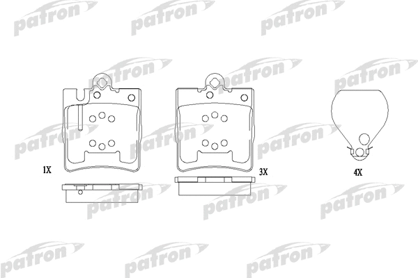 PBP1322 PATRON Комплект тормозных колодок, дисковый тормоз (фото 1)