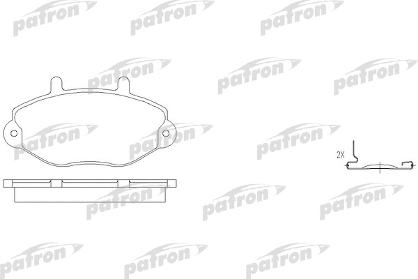 PBP1339 PATRON Комплект тормозных колодок, дисковый тормоз (фото 1)
