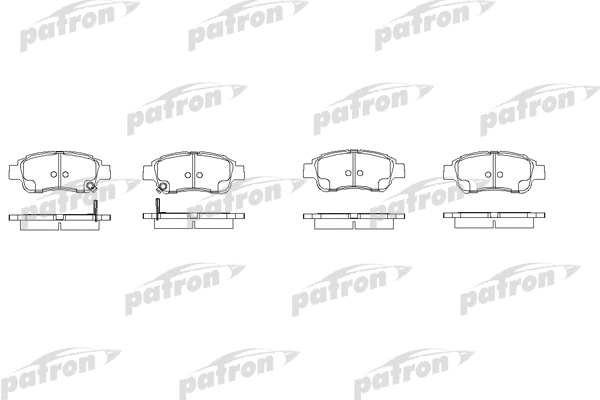PBP1368 PATRON Комплект тормозных колодок, дисковый тормоз (фото 1)