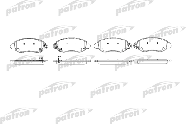 PBP1381 PATRON Комплект тормозных колодок, дисковый тормоз (фото 1)