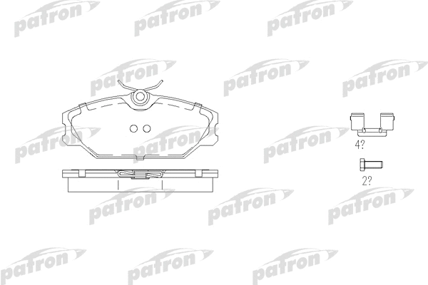 PBP1420 PATRON Комплект тормозных колодок, дисковый тормоз (фото 1)
