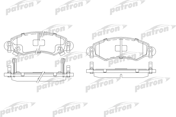 PBP1423 PATRON Комплект тормозных колодок, дисковый тормоз (фото 1)
