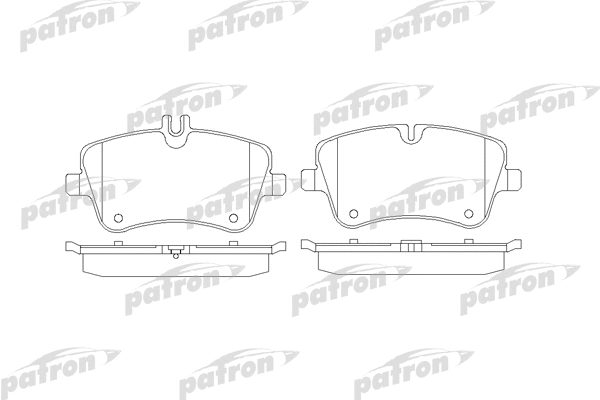 PBP1428 PATRON Комплект тормозных колодок, дисковый тормоз (фото 1)