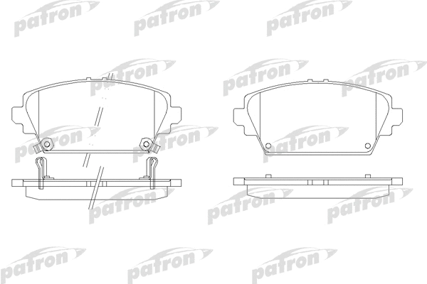 PBP1439 PATRON Комплект тормозных колодок, дисковый тормоз (фото 1)
