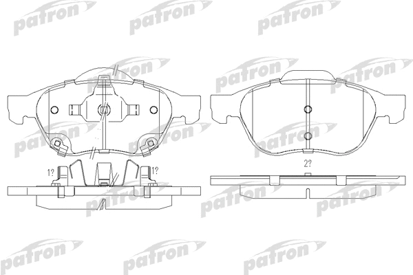 PBP1447 PATRON Комплект тормозных колодок, дисковый тормоз (фото 1)