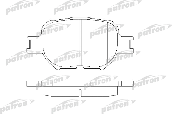 PBP1528 PATRON Комплект тормозных колодок, дисковый тормоз (фото 1)
