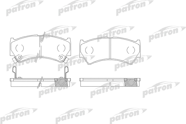 PBP1551 PATRON Комплект тормозных колодок, дисковый тормоз (фото 1)