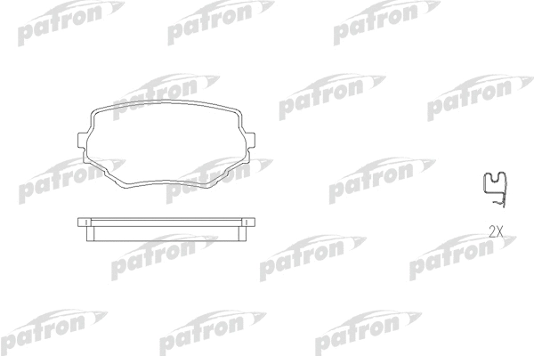 PBP1565 PATRON Комплект тормозных колодок, дисковый тормоз (фото 1)