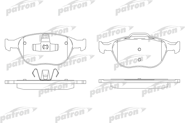 PBP1568 PATRON Комплект тормозных колодок, дисковый тормоз (фото 1)