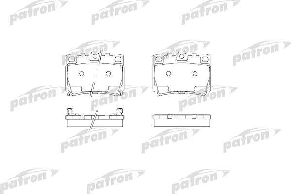 PBP1570 PATRON Комплект тормозных колодок, дисковый тормоз (фото 1)