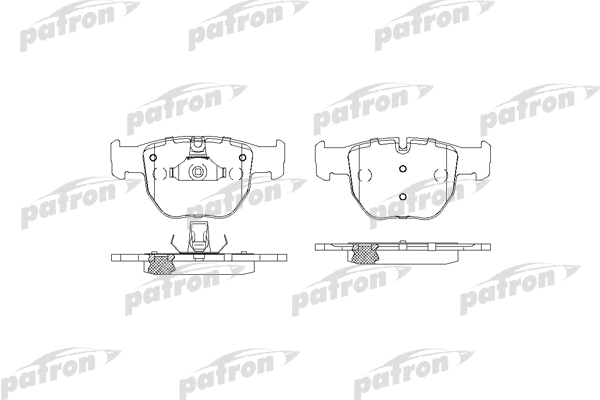 PBP1597 PATRON Комплект тормозных колодок, дисковый тормоз (фото 1)