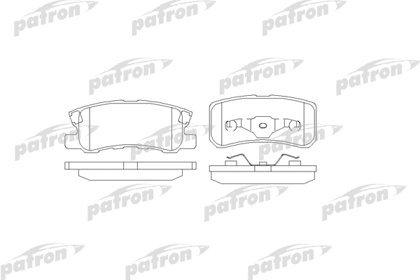 PBP1604 PATRON Комплект тормозных колодок, дисковый тормоз (фото 1)