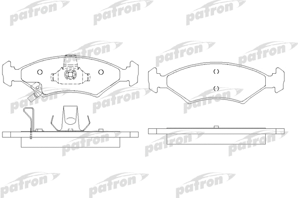 PBP1607 PATRON Комплект тормозных колодок, дисковый тормоз (фото 1)