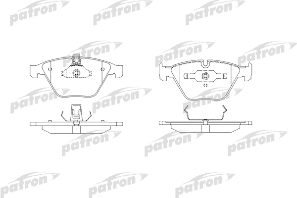 PBP1628 PATRON Комплект тормозных колодок, дисковый тормоз (фото 1)