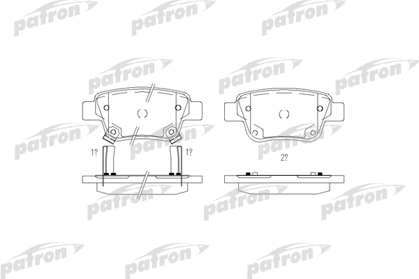 PBP1649 PATRON Комплект тормозных колодок, дисковый тормоз (фото 1)