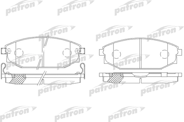 PBP1671 PATRON Комплект тормозных колодок, дисковый тормоз (фото 1)