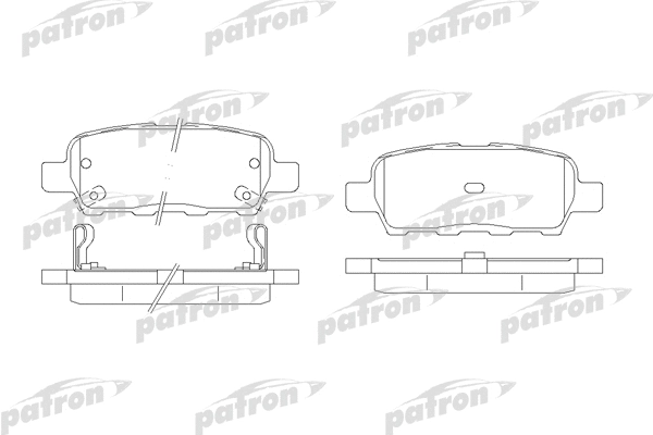 PBP1693 PATRON Комплект тормозных колодок, дисковый тормоз (фото 1)