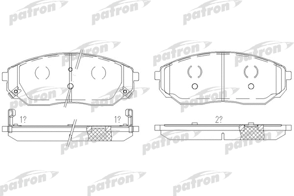 PBP1735 PATRON Комплект тормозных колодок, дисковый тормоз (фото 1)