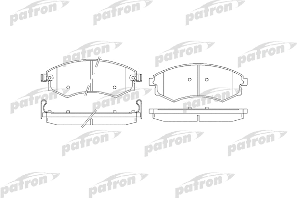 PBP1737 PATRON Комплект тормозных колодок, дисковый тормоз (фото 1)