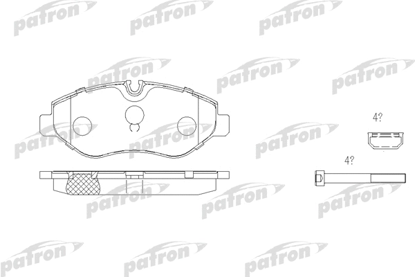 PBP1778 PATRON Комплект тормозных колодок, дисковый тормоз (фото 1)