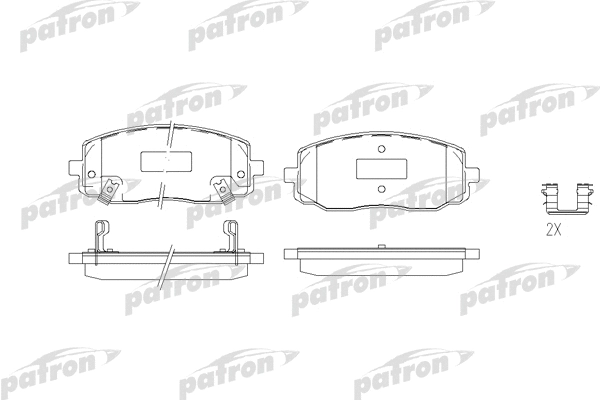 PBP1783 PATRON Комплект тормозных колодок, дисковый тормоз (фото 1)