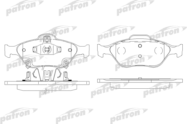 PBP1890 PATRON Комплект тормозных колодок, дисковый тормоз (фото 1)