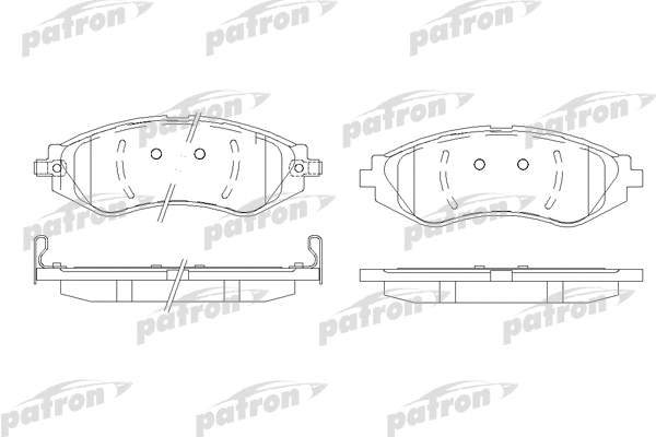 PBP1905 PATRON Комплект тормозных колодок, дисковый тормоз (фото 1)