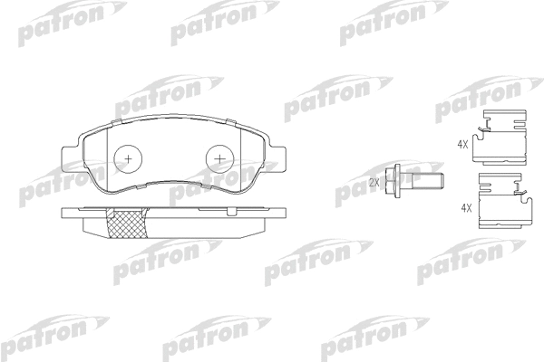 PBP1923 PATRON Комплект тормозных колодок, дисковый тормоз (фото 1)