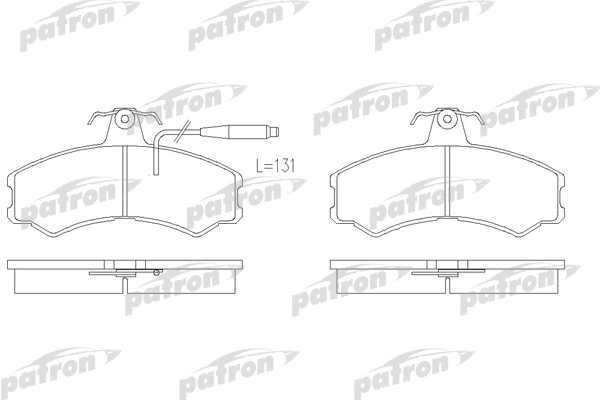PBP287 PATRON Комплект тормозных колодок, дисковый тормоз (фото 1)
