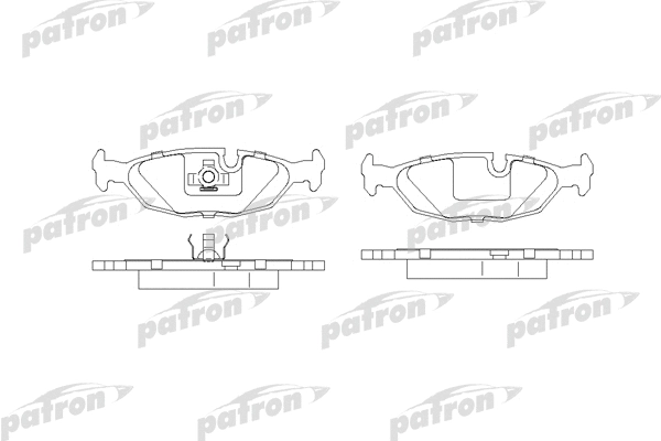 PBP296 PATRON Комплект тормозных колодок, дисковый тормоз (фото 1)