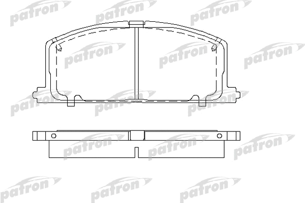 PBP308 PATRON Комплект тормозных колодок, дисковый тормоз (фото 1)
