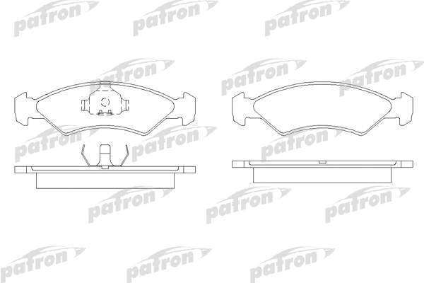 PBP365 PATRON Комплект тормозных колодок, дисковый тормоз (фото 1)