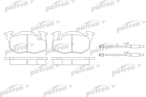 PBP393 PATRON Комплект тормозных колодок, дисковый тормоз (фото 1)