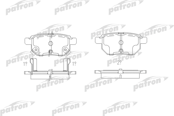 PBP4042 PATRON Комплект тормозных колодок, дисковый тормоз (фото 1)