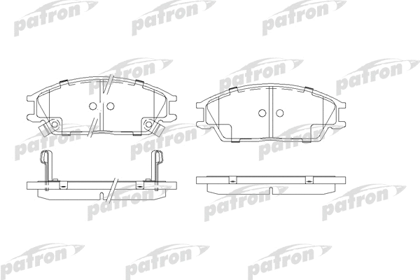 PBP4076 PATRON Комплект тормозных колодок, дисковый тормоз (фото 1)