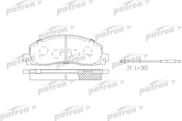 PBP414 PATRON Комплект тормозных колодок, дисковый тормоз (фото 1)